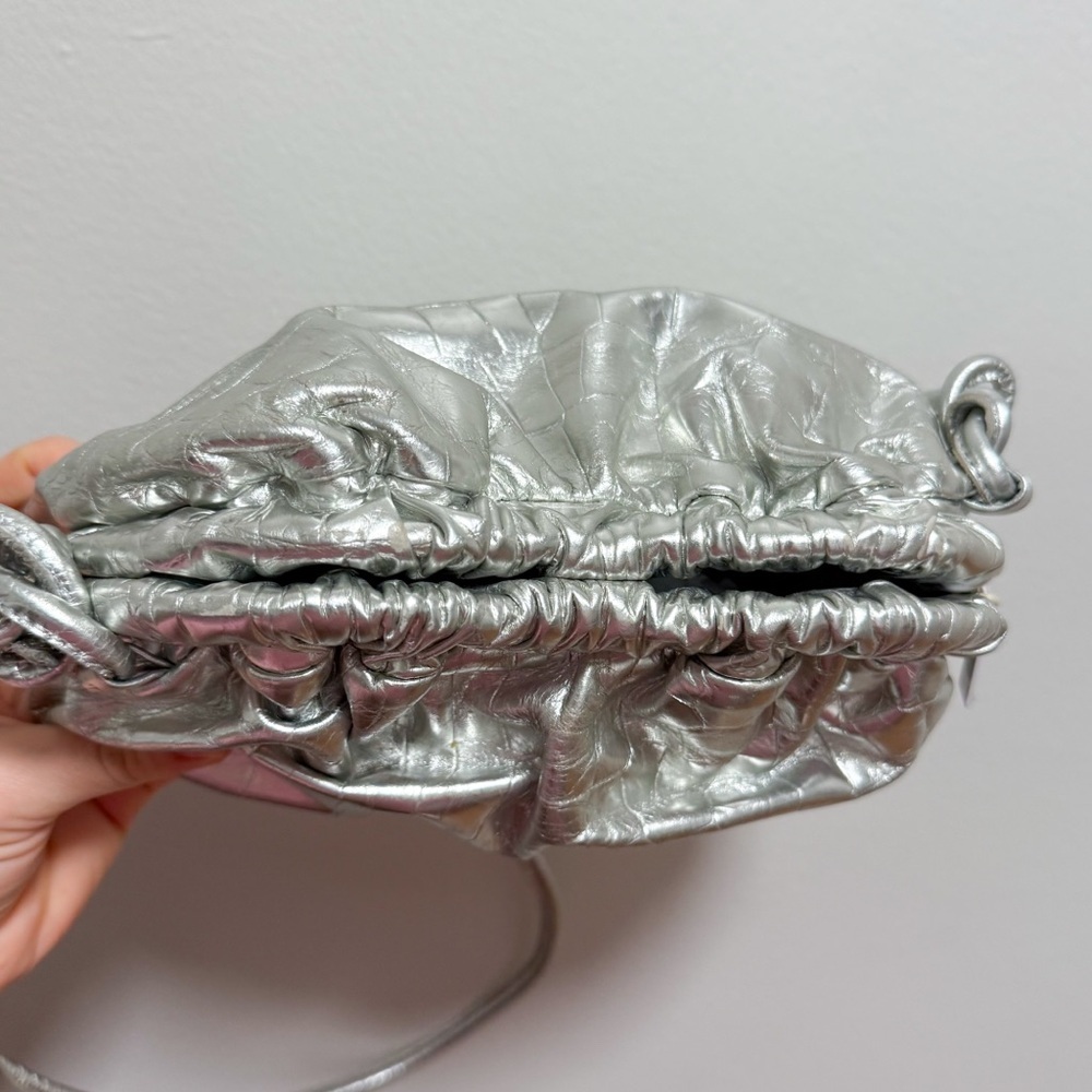 Mansur Gavriel bag silver metallic cloud clutch convertible shoulder party - Picture 8 of 15